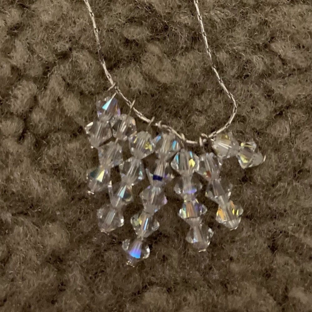 Swarovski elements cluster necklace